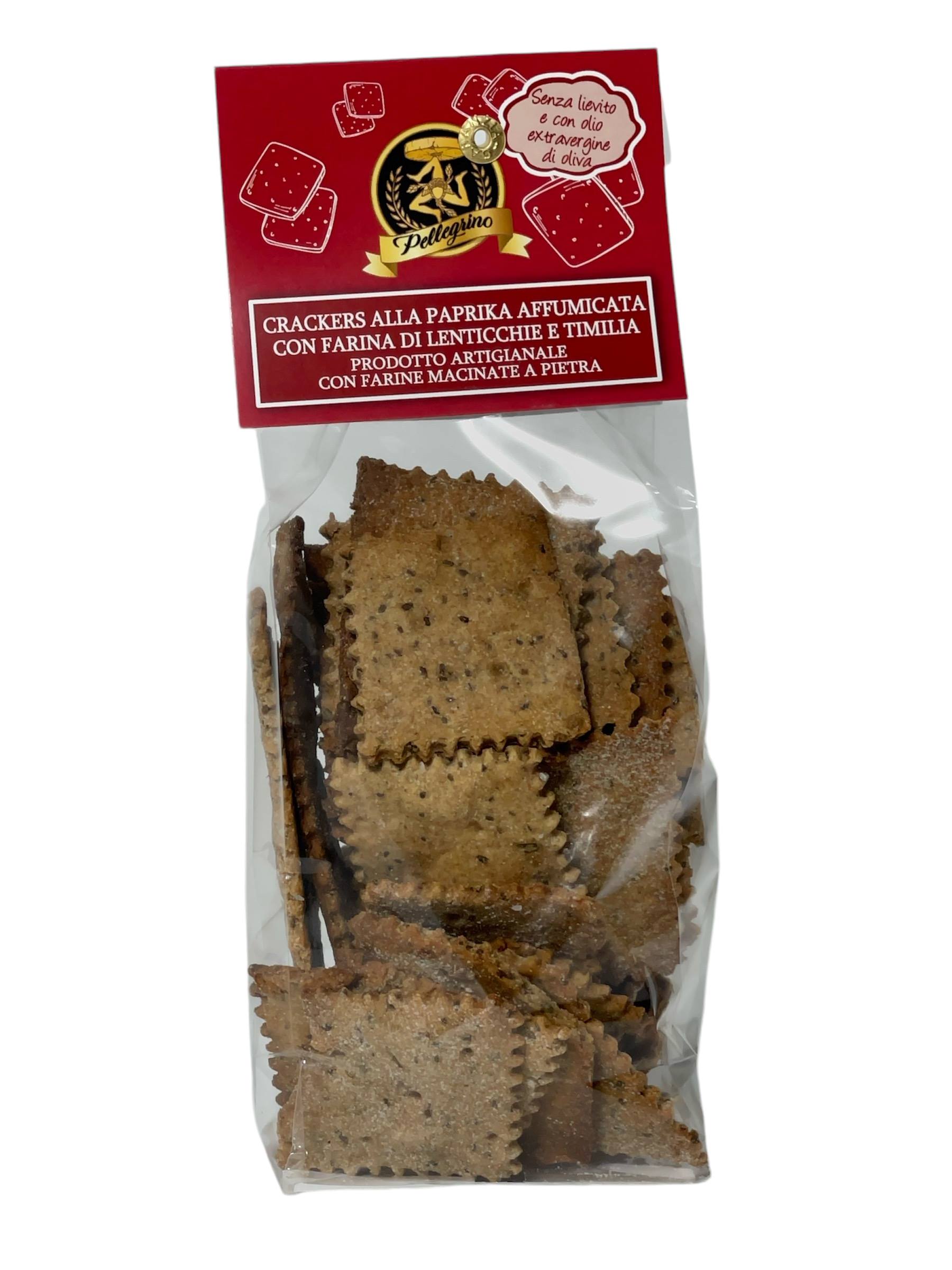 Crackers con farina di Timilia e lenticchie